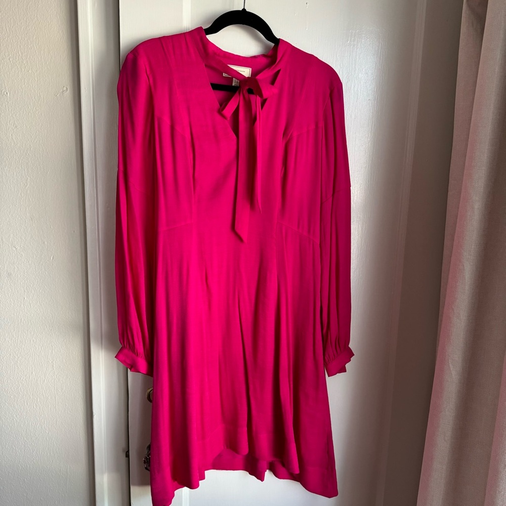 Anthropologie tie neck dress